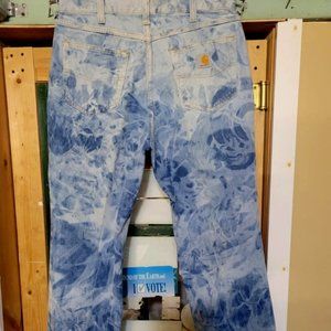 Custom bleached Carhart Jeans 33/32